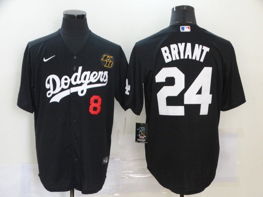 Men's Los Angeles Dodgers Kris Bryant #8-24 Black Replica Baseball Jersey