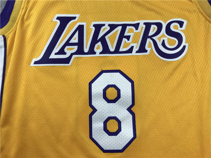 Los Angeles Lakers #8 Kobe Bryant Retired Yellow Jersey