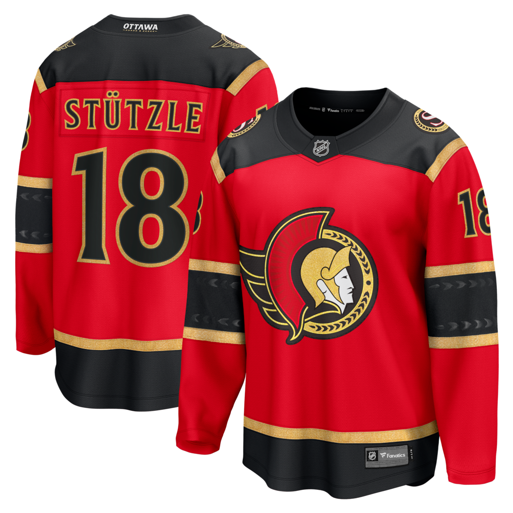 Men's Ottawa Senators Tim Stutzle #18 Red Alternate Breakaway Jersey