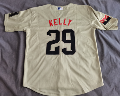 Men's Arizona Diamondbacks Merrill Kelly #29 Beige Replica Baseball Jersey