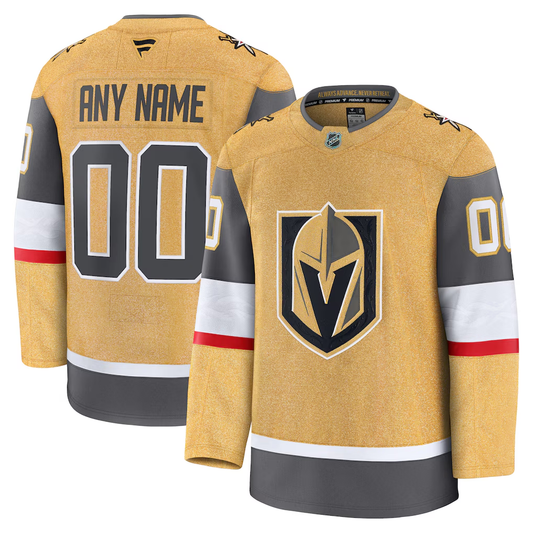 Men's Vegas Golden Knights Gold Home Custom Jersey