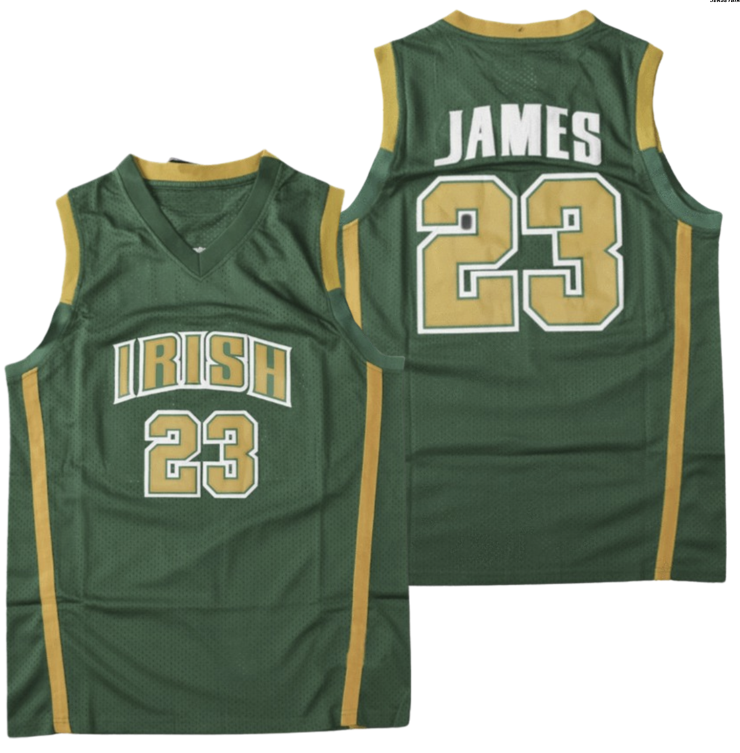 LeBron James #23 St. Vincent-St. Mary High School Jersey (Green)