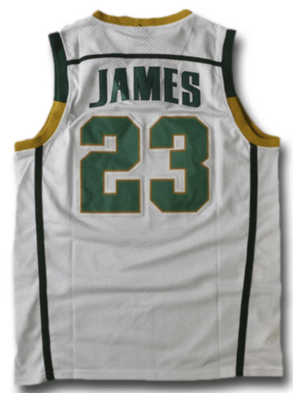 LeBron James #23 St. Vincent-St. Mary High School Jersey (White)