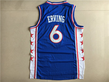 Julius Erving #6 Philadelphia 76ers 1982-83 Throwback Embroidered Jersey
