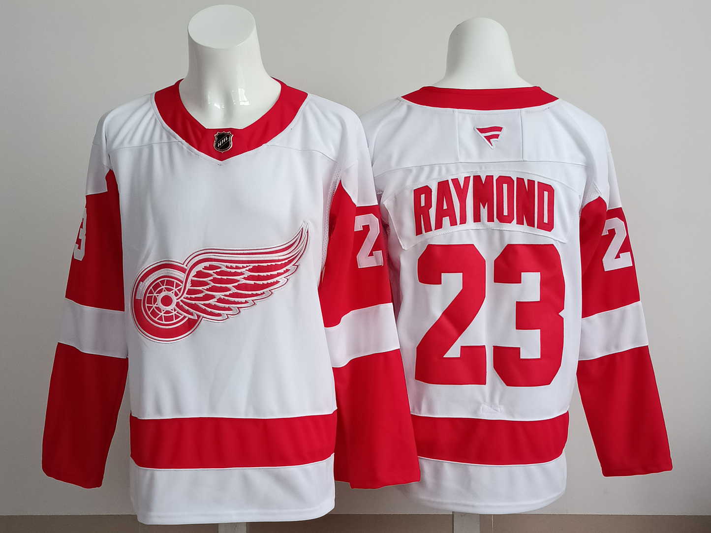 Men's Detroit Red Wings Lucas Raymond #23  White Breakaway Player Jersey