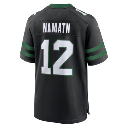 Joe Namath New York Jets Nike Alternate Retired   Game Jersey - Legacy Black