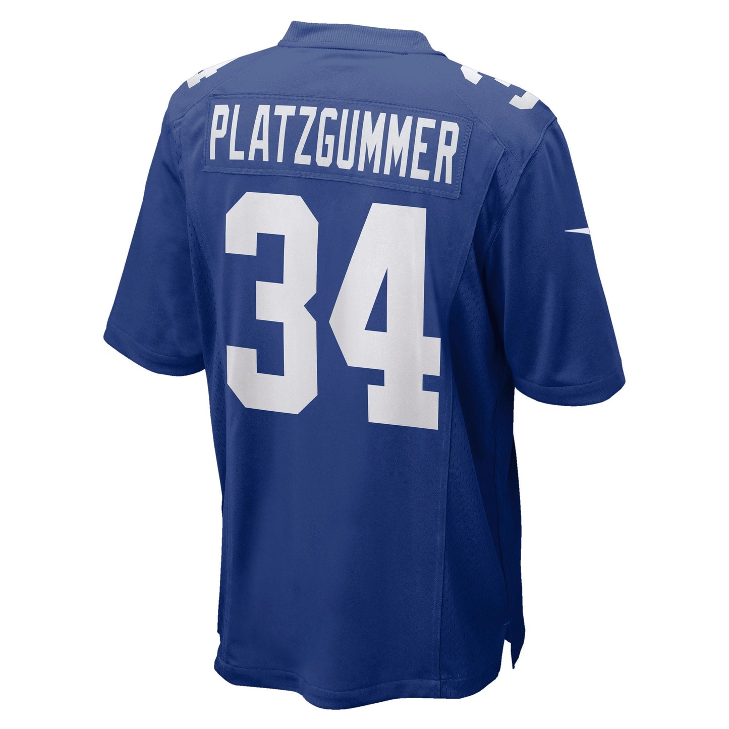 Sandro Platzgummer New York Giants Nike Game   Jersey - Royal