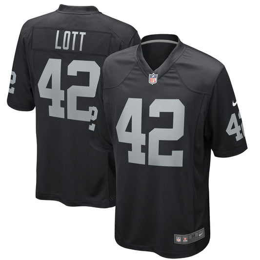 Ronnie Lott Las Vegas Raiders Nike Game Retired   Jersey - Black