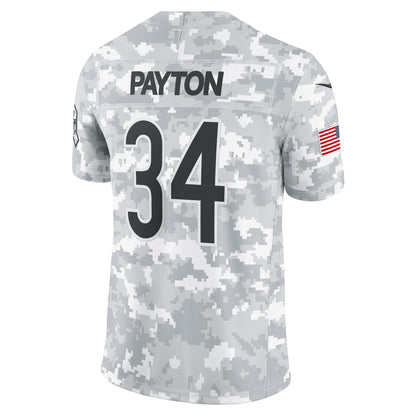 Walter Payton Chicago Bears Nike 2024 Salute to Service Retired   Limited Jersey - Arctic Camo