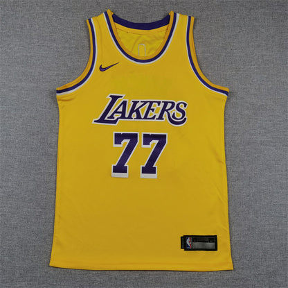 Youth Luka Dončić Los Angeles Lakers #77 Embroidered  Jersey