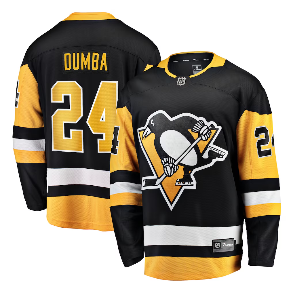 Men's Pittsburgh Penguins Matt Dumba #24 Black Home Breakaway Jersey