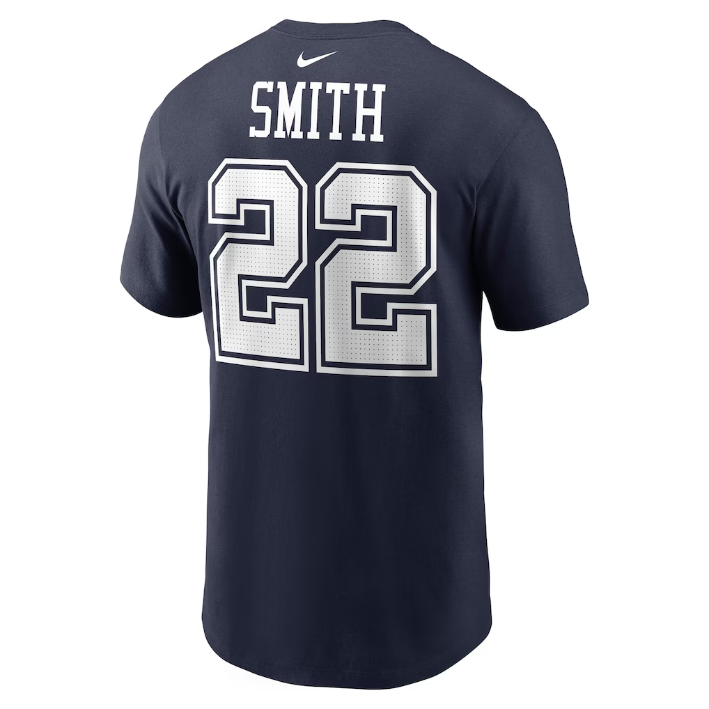 Men's Dallas Cowboys Emmitt Smith Nike Navy Retired Player Name & Number T-Shirt