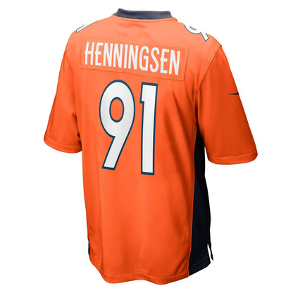 Matt Henningsen Denver Broncos Nike Game   Jersey - Orange