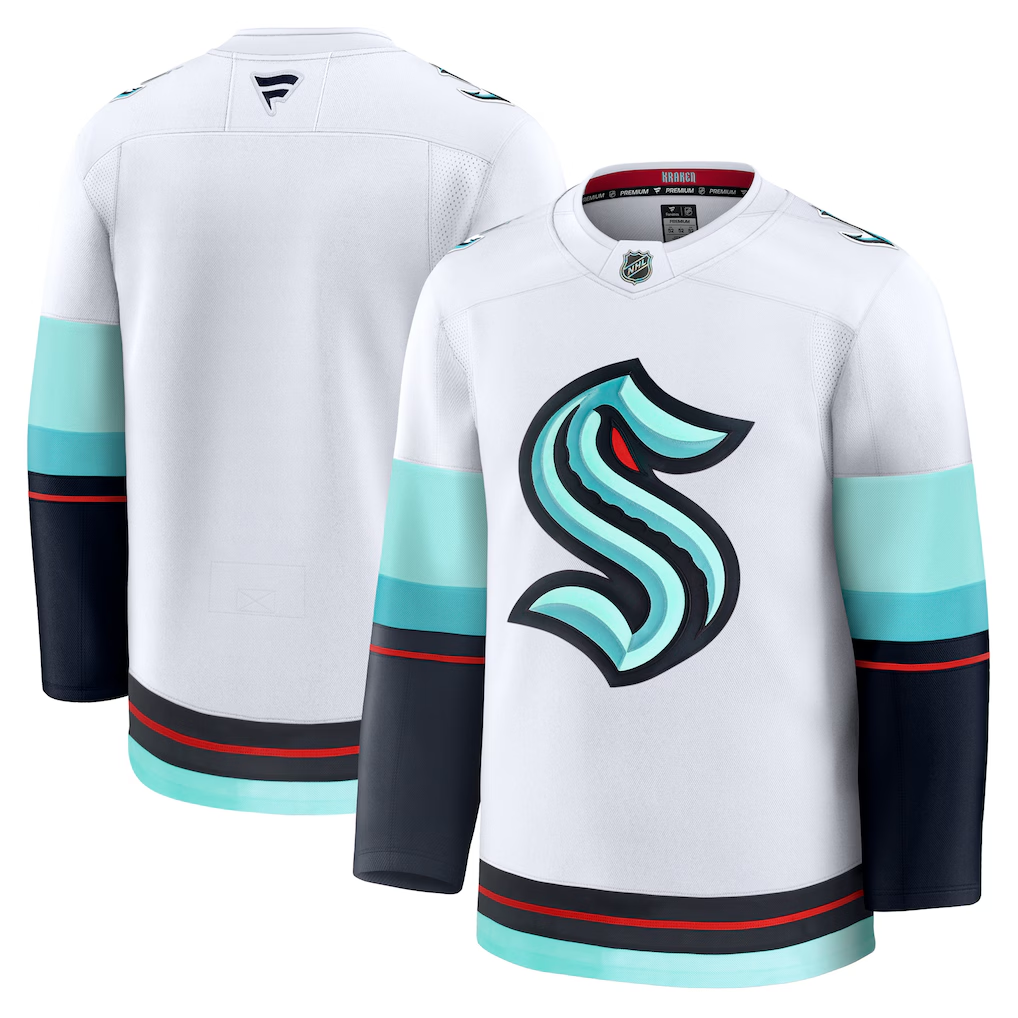Men's Seattle Kraken White Away Premium Blank Jersey