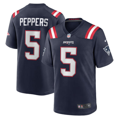 Jabrill Peppers New England Patriots Nike Game   Jersey - Navy