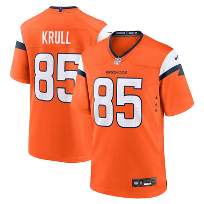 Lucas Krull Denver Broncos Nike Team Game Jersey -  Orange