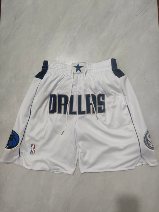 Dallas Mavericks White Regular Pocket Shorts