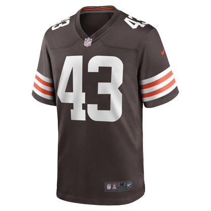 Mohamoud Diabate Cleveland Browns Nike Team Game Jersey -  Brown