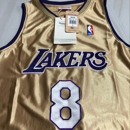 Kobe Bryant 1996-2016 Hall of Fame Gold Fully Embroidered 8# Jersey