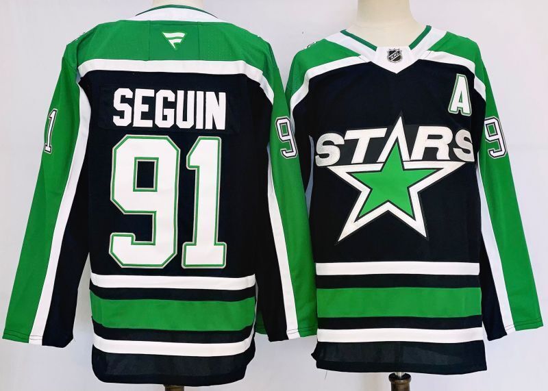 Men's Dallas Stars Tyler Seguin #91  Black Player Jersey