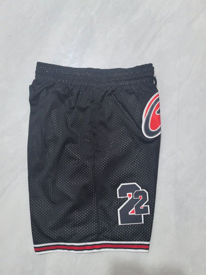 Chicago Bulls black waist pocket shorts