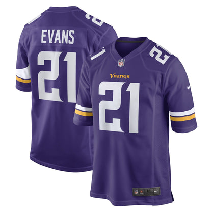 Akayleb Evans Minnesota Vikings Nike Game   Jersey - Purple