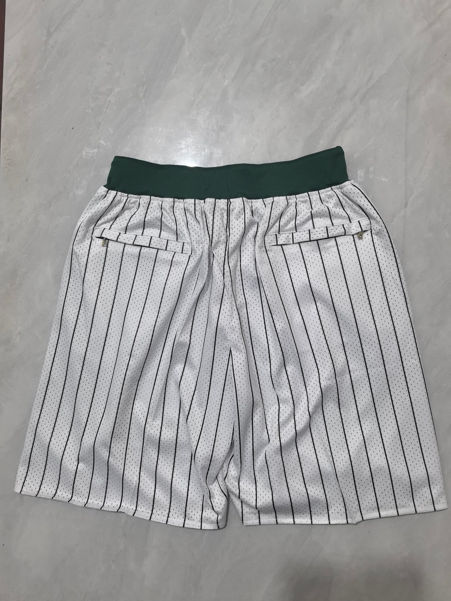 Movie Version White Striped Pocket Shorts