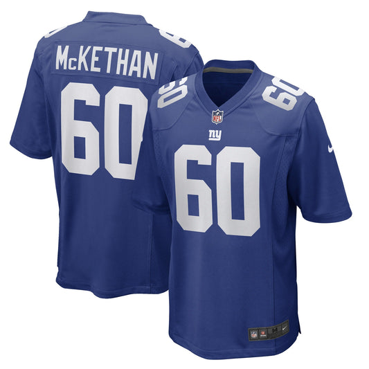 Marcus McKethan New York Giants Nike Game   Jersey - Royal