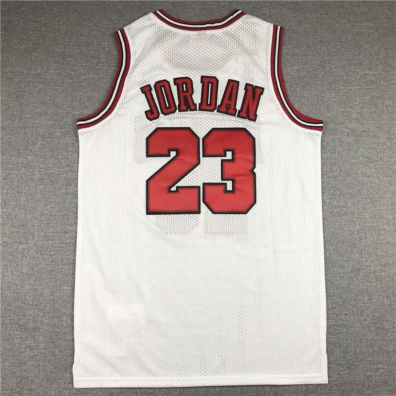 Michael Jordan Chicago Bulls 23 White Thorwback Jersey