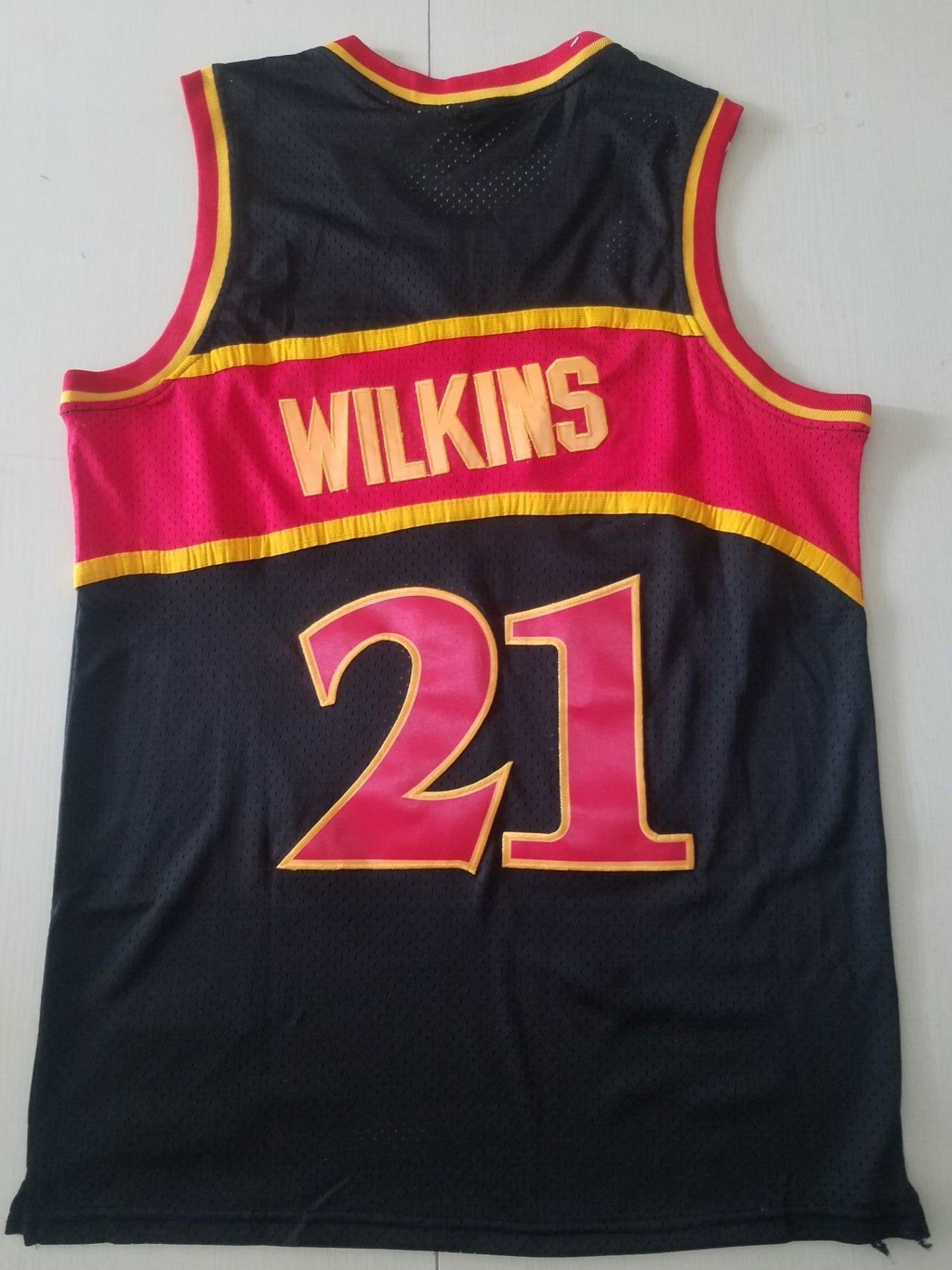 Men's Atlanta Hawks Dominique Wilkins 1986-87 Black Hardwood Classics Swingman Jersey