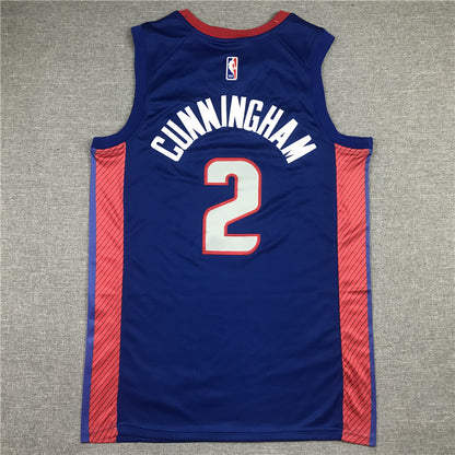 Detroit Pistons Cade Cunningham #2 City Edition Swingman Jersey — Embroidered