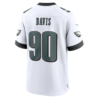 Jordan Davis Philadelphia Eagles Nike White Game Jersey - White