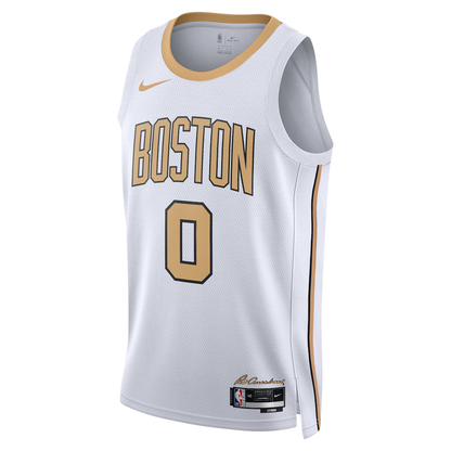 Boston Celtics Jayson Tatum Nike White 2025/26 Swingman Jersey - City Edition