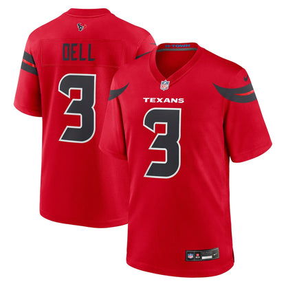 Tank Dell Houston Texans Nike Alternate Game Jersey -  Red