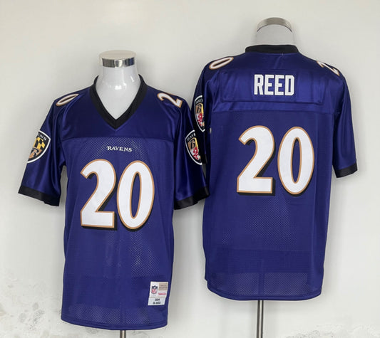 Baltimore Ravens Purple Vintage #20 REED Jersey