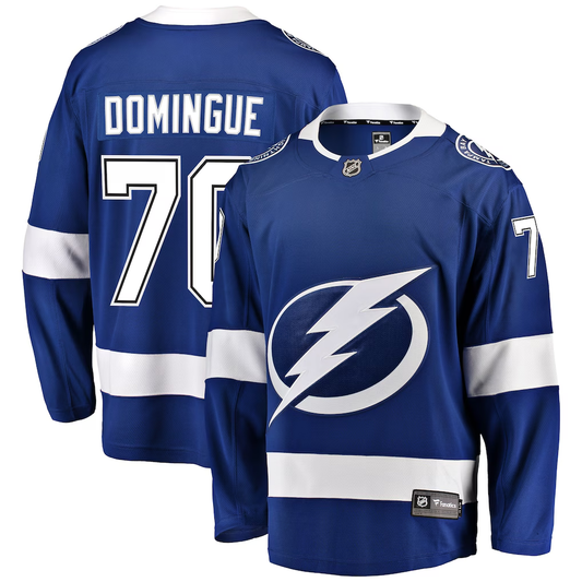 Men's Tampa Bay Lightning Louis Domingue #70 Blue Home Breakaway Player Jersey