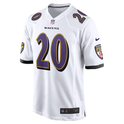 Ed Reed 20 Baltimore Ravens Men Retired Game Jersey - White