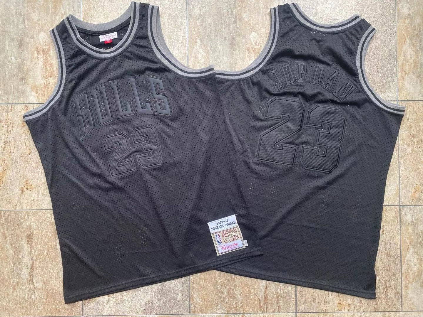Michael Jordan Chicago Bulls 23 Black Thorwback Jersey