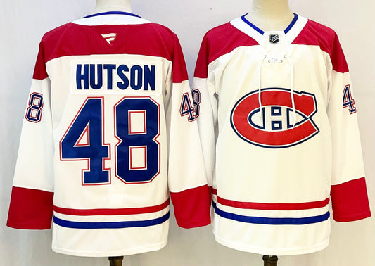 Men's Montreal Canadiens Lane Hutson #48  White Breakaway Player Jersey
