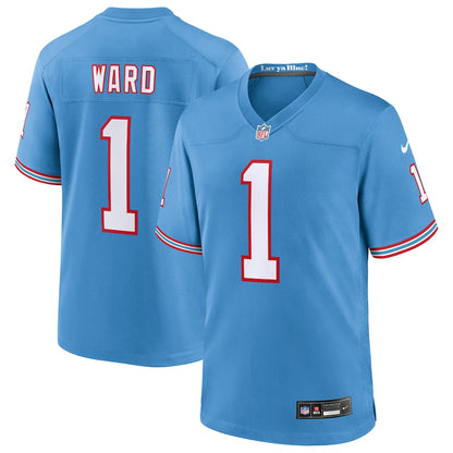 Tennessee Titans Cameron Ward Nike Light Blue 2025 NFL Draft First Round Pick 2nd Alternate Game Jersey
