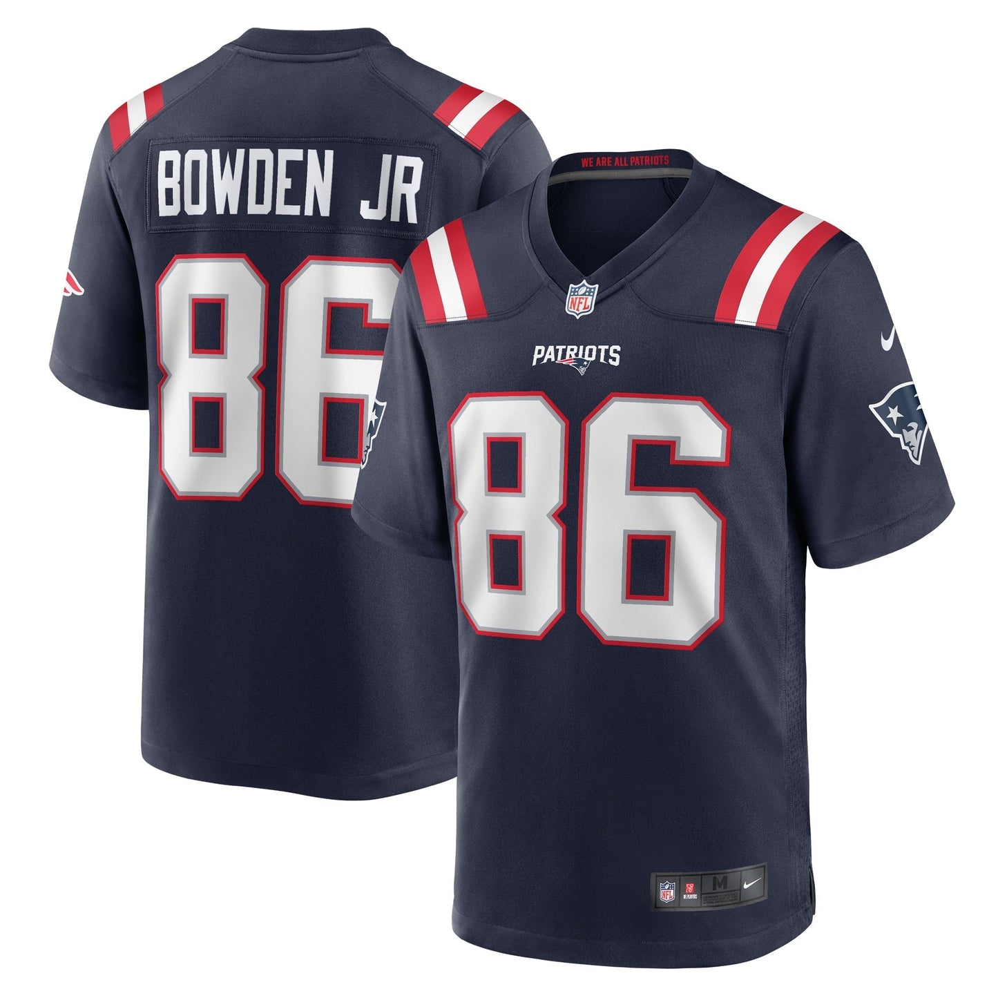 Lynn Bowden Jr. New England Patriots Nike Home Game   Jersey - Navy