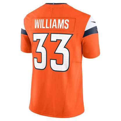 Javonte Williams Denver Broncos Nike Mile High Collection Vapor F.U.S.E. Limited Jersey - Orange