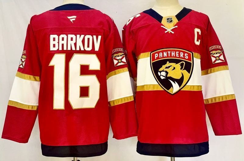 Men's Florida Panthers Aleksander Barkov #16  Red Home Breakaway Jersey