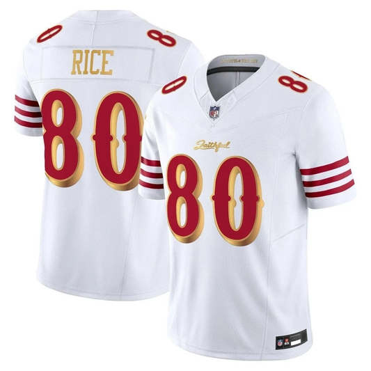 Jerry Rice #80 San Francisco 49ers White 2025 Rivalries Collection Game Limited Jersey