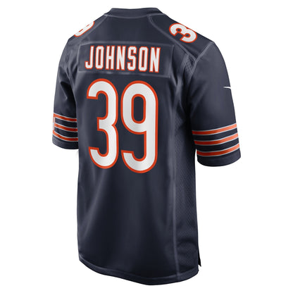 Quindell Johnson Chicago Bears Nike Team Game Jersey -  Navy