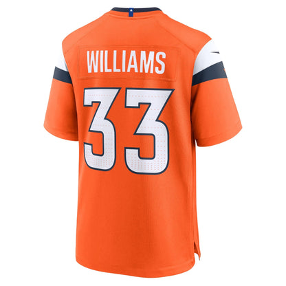 Javonte Williams Denver Broncos Nike Mile High Collection Game Jersey - Orange