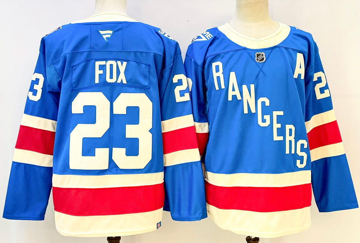 Men's New York Rangers Adam Fox #23 Fanatics Blue Centennial Breakaway Jersey