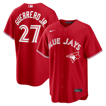 Men's Toronto Blue Jays Vladimir Guerrero Jr. #27 Red Canada Day Replica Jersey