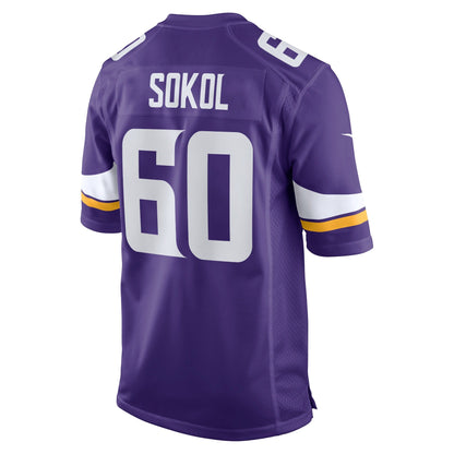 Josh Sokol Minnesota Vikings Nike Home Game   Jersey - Purple