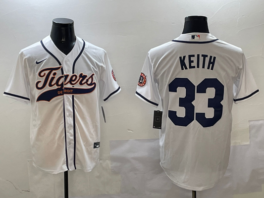 Men's Detroit Tigers Colt Keith #33 White Player Jersey